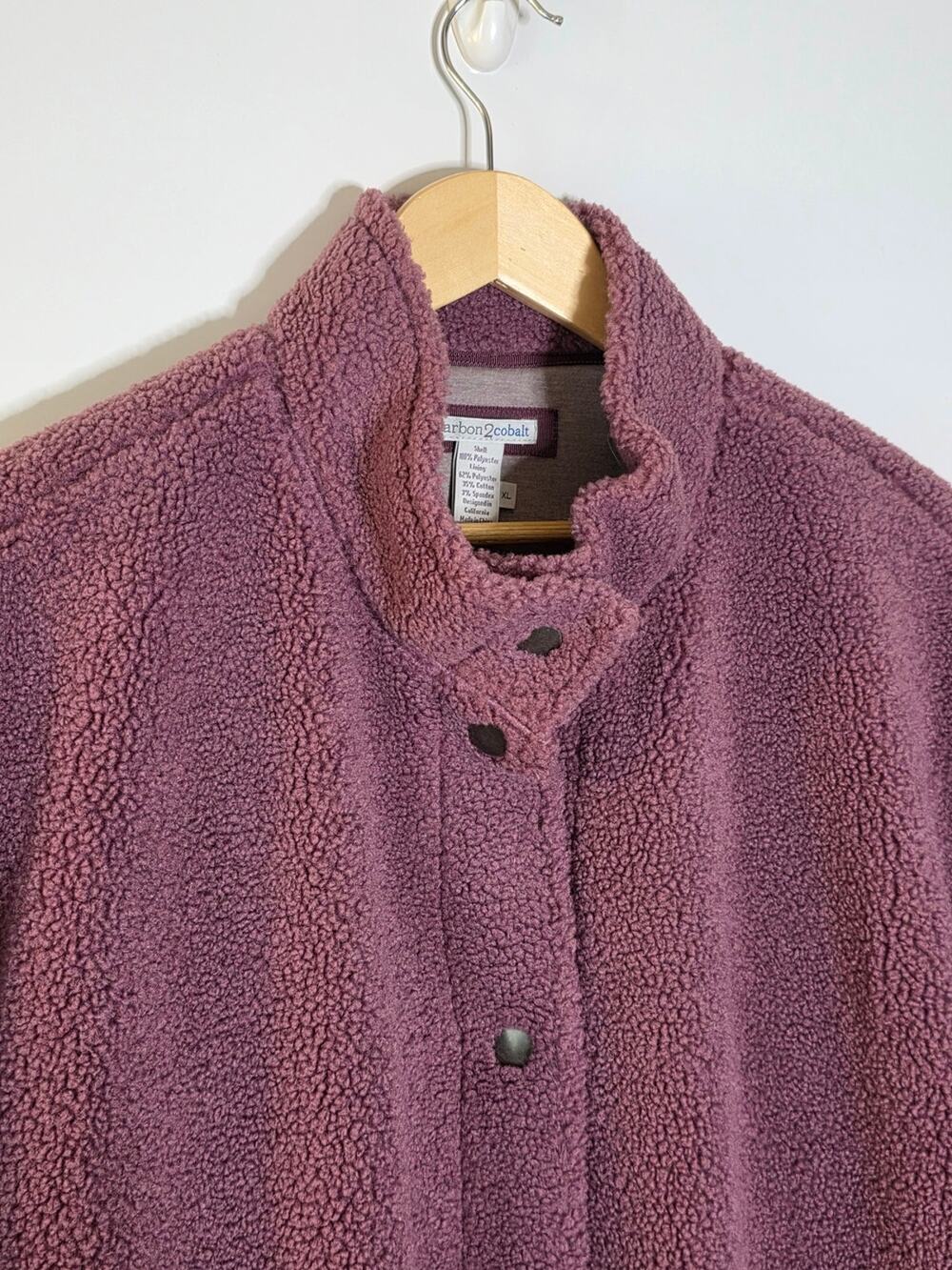 Carbon2cobalt Women's Winterberry fleece Sherpa Snap front Coat Size XL